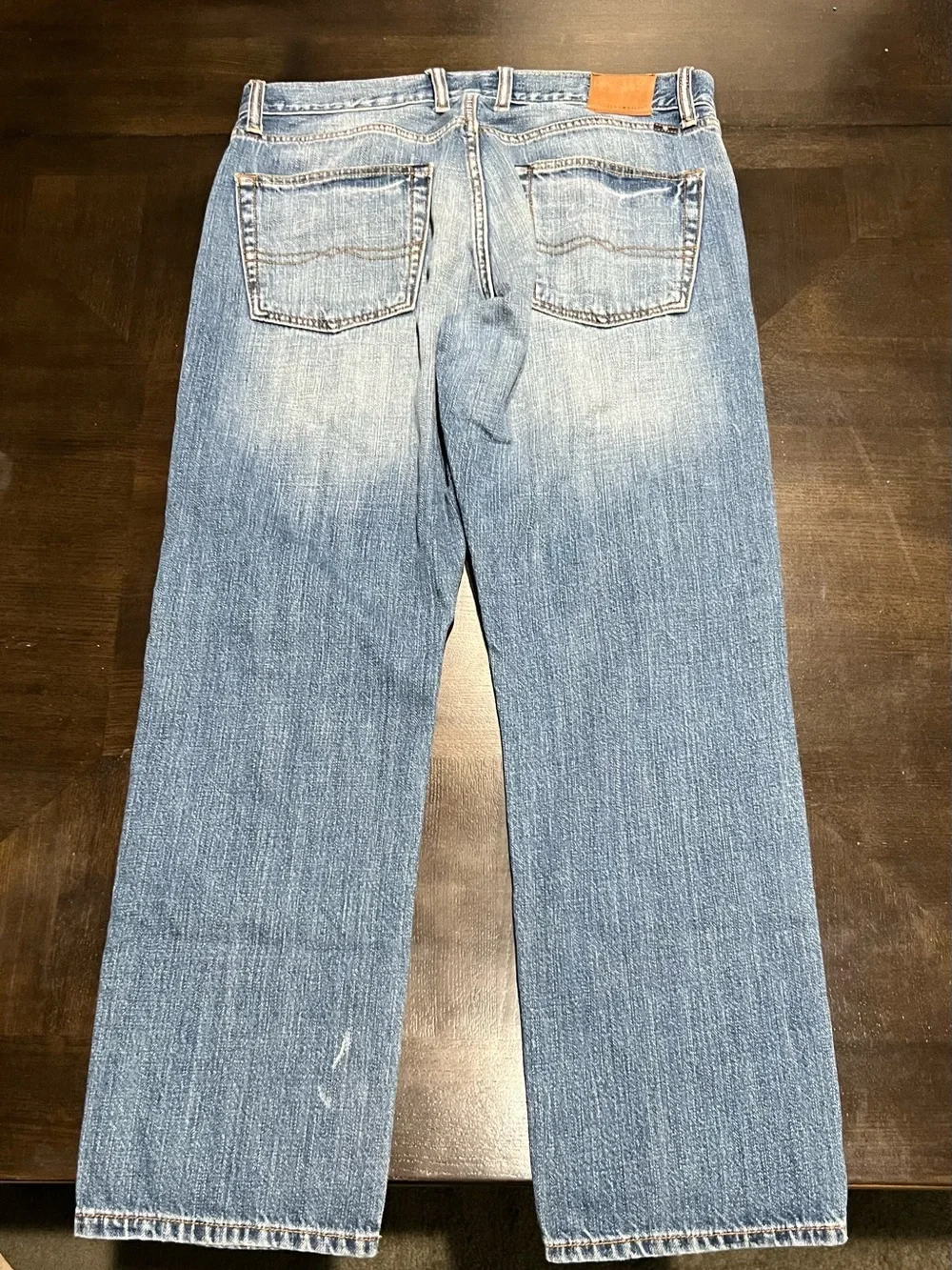Lucky Brand Men's Blue Straight Light Wash Mid Rise Button Denim Jeans 33x30